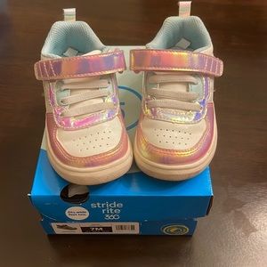 White Iridescent Zainab Stride Rite Sneakers
